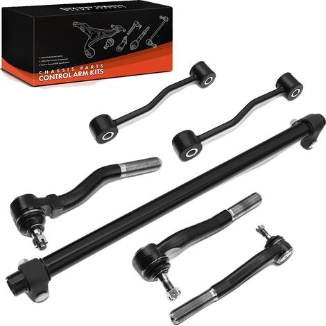 Braccio di controllo, compatibile con Jeep Grand Cherokee II/III, assale anteriore, 6 pezzi, struttura in acciaio resistente, anno di installazione 1998-2005 (1/5)