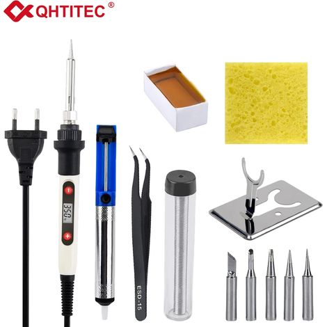Kit de fer à souder (80 W, 220 V), température réglable, outils de soudage et de réparation (1/5)