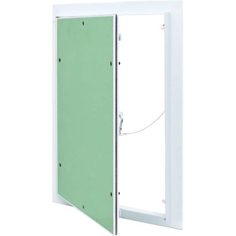 Vidaxl – Panneau d'accès 35 x 45 cm – Aluminium et plaque de plâtre – Résistant à la rouille – Pour intérieur et extérieur – Design moderne vert et argent