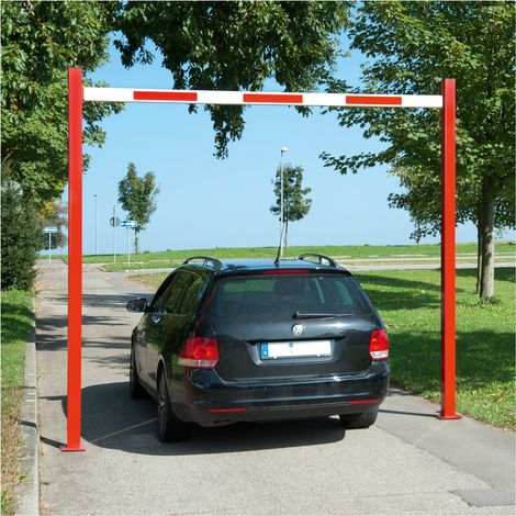 MORAVIA Durchfahrt-Begrenzer starr H 3010mm B 8230mm rot Alu rot/weiß (1/5)