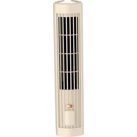 Climatiseur à chargement sans fil, climatiseur personnel de 12 pouces, ventilateur portable 2-en-1, silencieux, trois vitesses, recharge USB, adapté au bureau, à la maison, au dortoir (marron) (1/5)