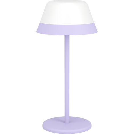 Lampade Da Tavolo Esterno Moderna Meggiano Policarbonato Viola E Bianco Led