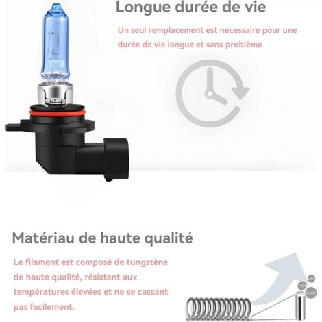 Lampadine Halogen 9012, Luce Bianca per Fari, Set di 2 Pezzi, 12V 55W (1/3)