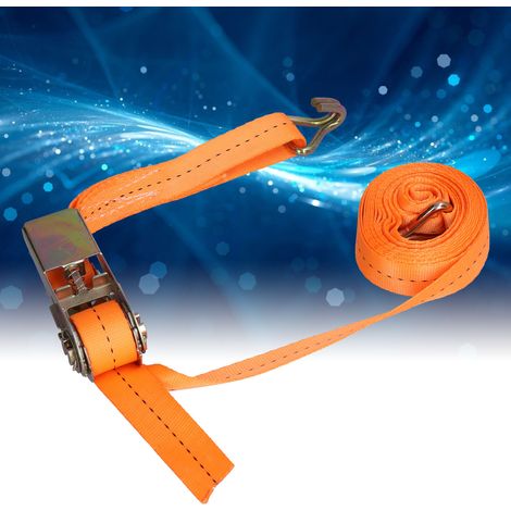Sangle de serrage en polyester robuste avec mécanisme à cliquet pour véhicules, camions et bagages (10 mètres)