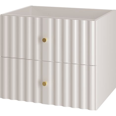 Waschtischunterschrank 60 cm breit in weiß matt AQUINO-140 (1/4)