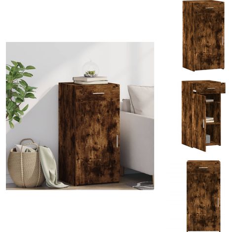 Sideboard Räuchereiche 45x42,5x93 cm Holzwerkstoff - Schreibtisch - Regal - Sideboard - Wohnraumgestaltung - Holzmöbel (1/5)