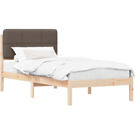 Maison Exclusive - Letto con Testiera Rivestita Talpa 80 x 200 cm Pino massello