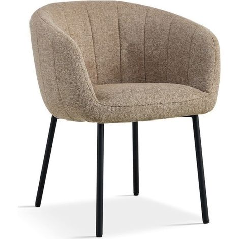 Stuhl SEVILLE Sandfarbener Stoff, Maße H79 x L57 x P62, ideal für Ihre Küche oder Ihr Esszimmer. (1/5)