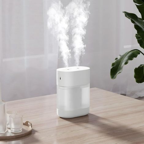 Humidificateur pour chambre à coucher sans fil portable - Humidificateur d'air à ultrasons avec brume froide de 1 L avec veilleuse douce, arrêt automatique et fonctionnement silencieux pour chambre (1/5)