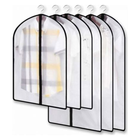 6 PCS Sac À Vêtement Anti-Mites Transparent Sac À Vêtement Anti-Mites Ensemble De Couverture De Vêtements Étanche À La Poussière Idéal Pour Dans Le Placard Protéger Les Vêtements Chemise (1/5)