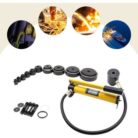 15T 16-101mm Hydraulic Knockout Kit Hydraulic Sheet Metal Hole Punch Puncher UK (1/5)