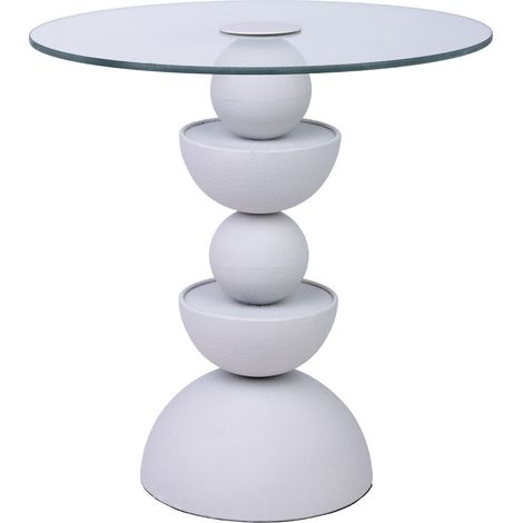 Mesa auxiliar de cristal y metal 45x45x49h cm (1/5)