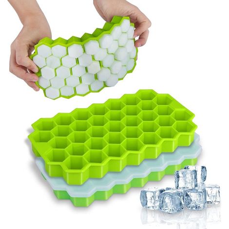Eiswürfelform – Lebensmittelechtes Silikon – Mit Deckel – 37 Fächer – Stapelbar – BPA-frei (1/5)