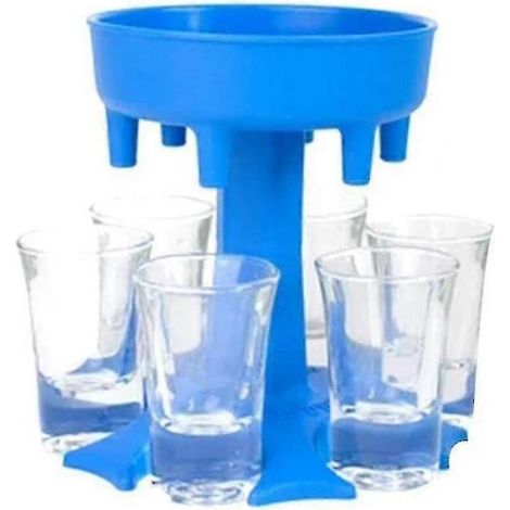 Distributeur de 6 verres à shot, porte-bouteilles, séparateur de bière, accessoire de bar et de fête (1/4)