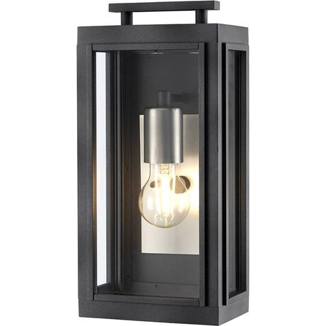 Sutcliffe Lanterna da parete Hinkley per esterni a 1 luce in zinco invecchiato IP44 (1/5)