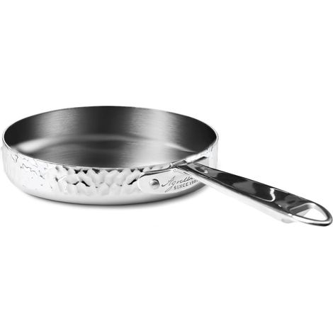 AGNELLI Padella Aluinox Martellato 3Ply 24x6 Cm 1 Manico Acciaio Inox (1/4)