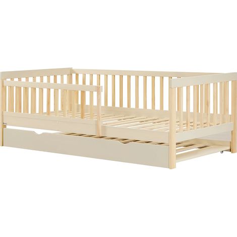 Letto 90 x 190 cm con letto estraibile Pino e MDF Beige e Naturale - PROVIATI (1/5)