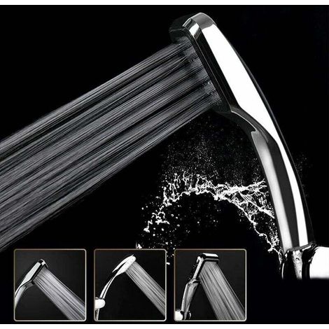 Pommeau de Douche Joyoldelf avec 300 Trous - Permet d'Économiser 30% d'Eau tout en Offrant une Pression Turbo de 300% - Finition en Chrome (1/4)