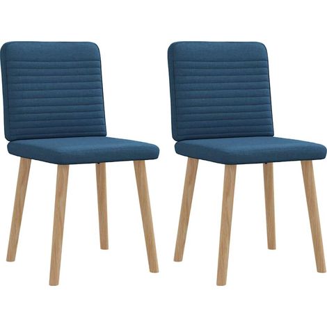 Esszimmerstühle 2 Stk. Blau Stoff
