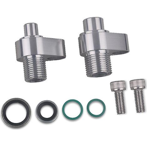 Adaptateur pour compresseur de climatisation avec joint et vis, en alliage d'aluminium, pour modèles 10S17F et 10S20F. (1/4)