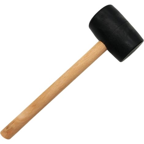 Marteau en Caoutchouc  Maillet en Caoutchouc avec Manche en Bois  pour Une Prise Facile  Marteau en Caoutchouc pour l'installation de Carreaux de Sol, la Construction de décorations pour la (1/5)