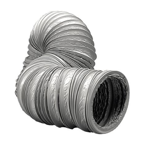 Gaine VMC PVC souple Ø125mm x 6m – Filet pour ventilation – Pour espaces confinés – Résistance aux chocs