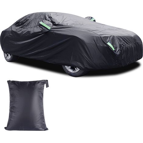 Bâche pour voiture étanche 480 x 175 x 150cm – Tissu enduit d'argent 190T – Protection extérieure et intérieure – Sangles de serrage incluses – Fuienko (1/5)