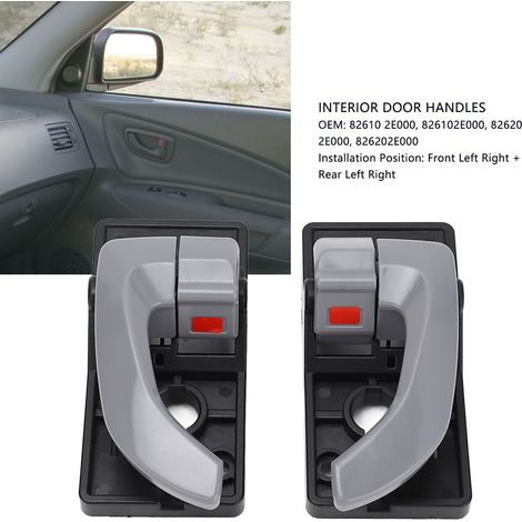 Manija interior de puerta de ABS compatible con Hyundai Tucson JM 2005-2009 (1/5)