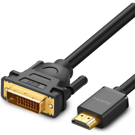 Cable bidireccional HDMI a DVI Ugreen de 2 m, color negro (HD106) (1/5)