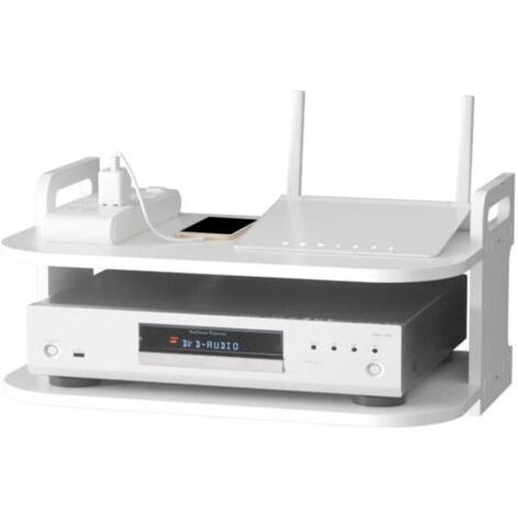 étagère murale flottante pour lecteurs DVD, botes de cables, support mural, étagère pour décodeur, routeur, consoles de jeux (1/5)