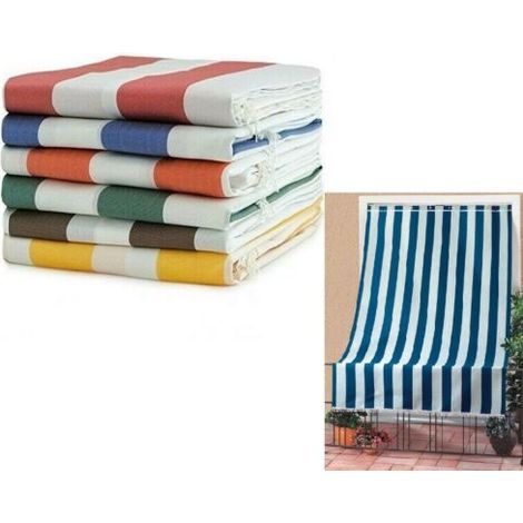TENDA DA SOLE CON ANELLI RESISTENTE ESTERNI VERANDA GIARDINO BALCONE SOLE - Marrone 290x290 - Misura: 150x250 - Colore: Marrone