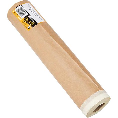 Rouleau de papier de peintre avec ruban adhésif 30cm x 20mt miarco (1/2)