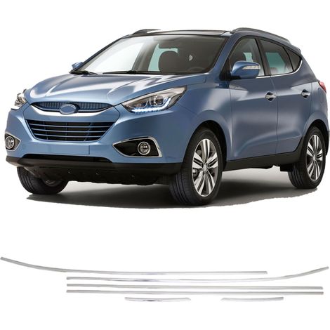 Molduras laterales para ventanas, de acero inoxidable cromado, para Hyundai IX35 SUV 2010-2015 (1/4)