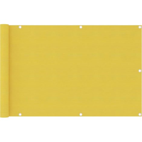 Balcony Screen Yellow 90x400 cm HDPE vidaXL