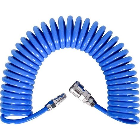Ouylaf Tuyau à air comprimé flexible 12 m Raccord rapide 1/4 Matériau TPU indéchirable Pour compresseurs et outils pneumatiques (1/5)