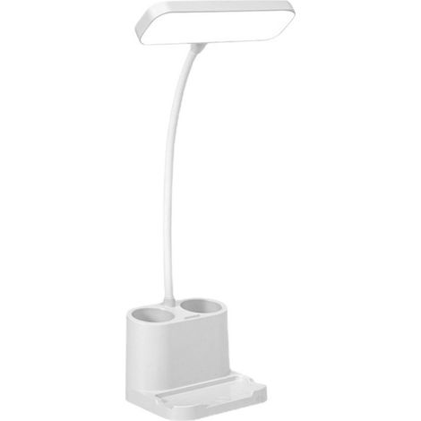 Longziming - Lampe de bureau LED multifonctionnelle 3 en 1 – Intensité réglable, 3 réglages d'éclairage – Avec support pour téléphone et stylo (1/5)