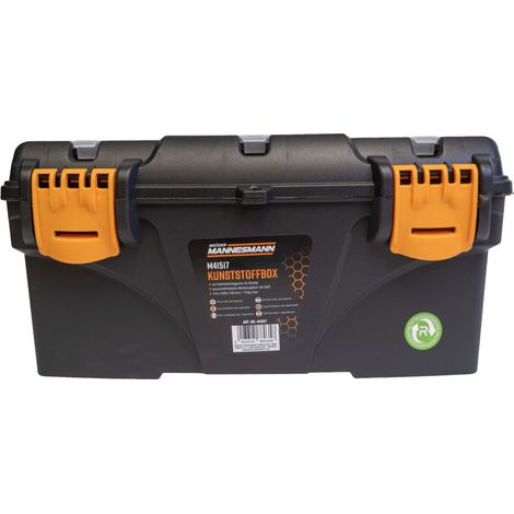 BRÜDER MANNESMANN M41517 BOÎTE À OUTILS EN PLASTIQUE AVEC ORGANISEUR 410 X 209 X 195 MM, BOÎTE À OUTILS AVEC COMPARTIMENT POUR P
