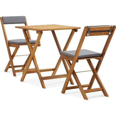 vidaXL Arredi da giardino 2 pcs Cuscini grigio scuro Legno
