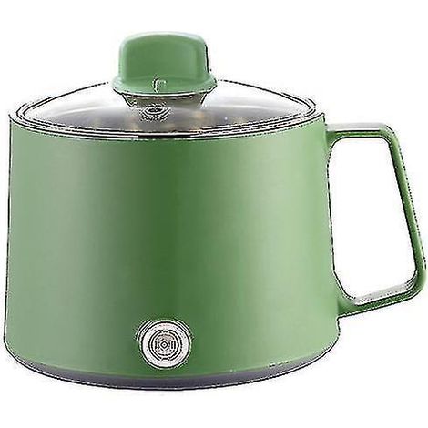 Mini cuiseur multifonction antiadhésif, cuiseur à riz électrique, mijoteuse, casserole, idéal pour la maison ou les dortoirs, pour 1 à 2 personnes, monocouche, vert. (1/5)