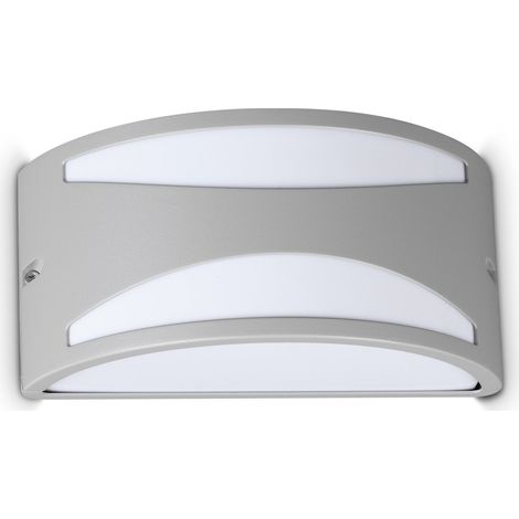 Ideal Lux Lampada da parete moderna REX-3 1 luce E27 IP44 grigio alluminio