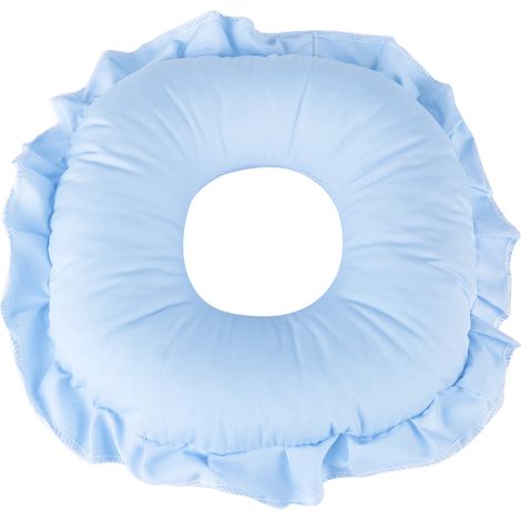 Oreiller de relaxation du visage en Polyester, coussin de repos de sieste creux pour Salon de SPA, bleu (1/5)