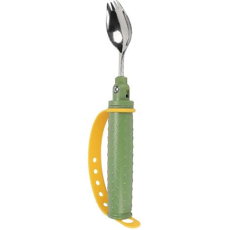 Cuillère lestée avec manche ergonomique, sans BPA et résistante aux chocs, conçue pour les personnes atteintes de la maladie de Parkinson et de tremblements (YSR). (1/5)