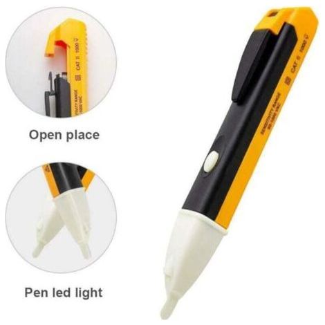 Tester di tensione CA 90-1000 V Cat III 3 Penna rilevatore di tensione elettrica senza contatto con luce di avviso a LED, tester e rilevatore di tensione (1/5)