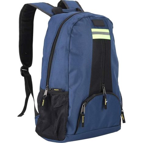 Sac à outils double bandoulière Dioche pour plombier, électricien et chef d'atelier, sac à dos de rangement d'outils en toile Ox avec de multiples poches, bande réfléchissante et design (1/5)