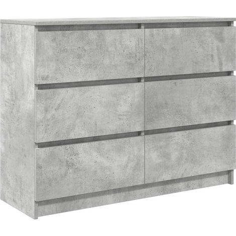 vidaXL Credenza Grigio Cemento 100x35x76 cm in Legno Multistrato (1/5)
