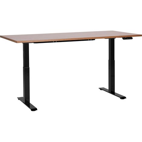 Electric Adjustable Standing Desk DESTINES Brown/ Black 180 cm 80 cm