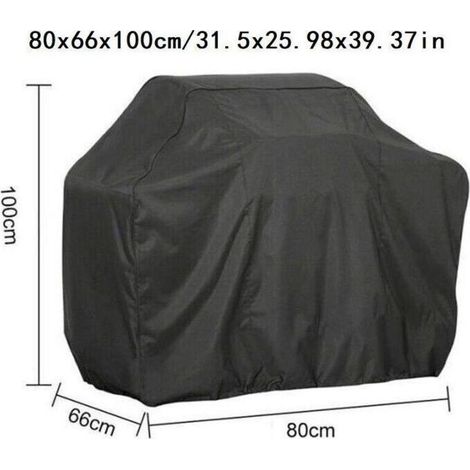 Gartenmöbel-Abdeckung 80 x 66 x 100 cm, schwarz, Grillabdeckung, Grillabdeckung für den Außenbereich, wasserdichte Grillplane, Grillabdeckungen – (1/4)