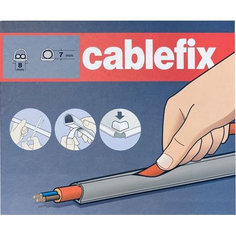 1CF CANALINA ADESIVA INOFIX 8X7MM LUNGHEZZA 4MT BIANCO