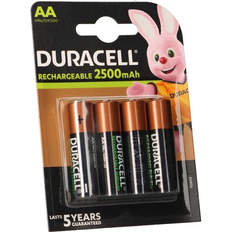 Duracell PreCharged HR06 Mignon (AA)-Akku NiMH 2500 mAh 1.2 V 4 St.
