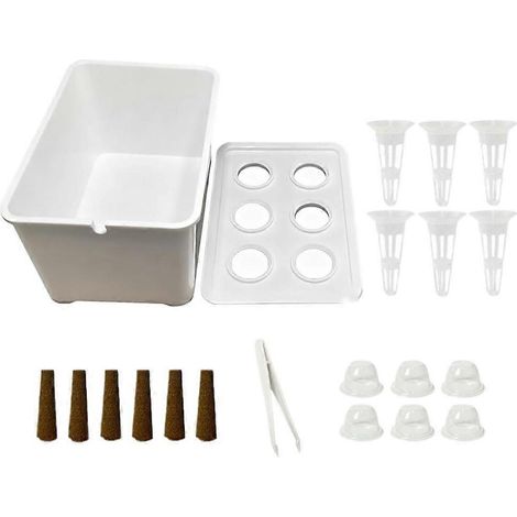 Kit de culture hydroponique complet pour jardinage domestique et intérieur, idéal pour la culture de laitues et de fleurs (B). (1/5)